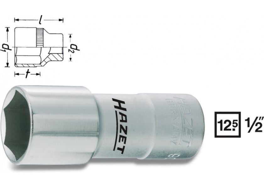 Nástrčný klíč na zapalovací svíčky 1/2