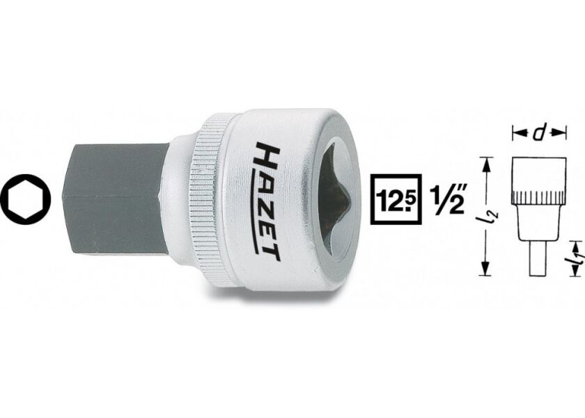 Hlavice s bitem HEX 1/2