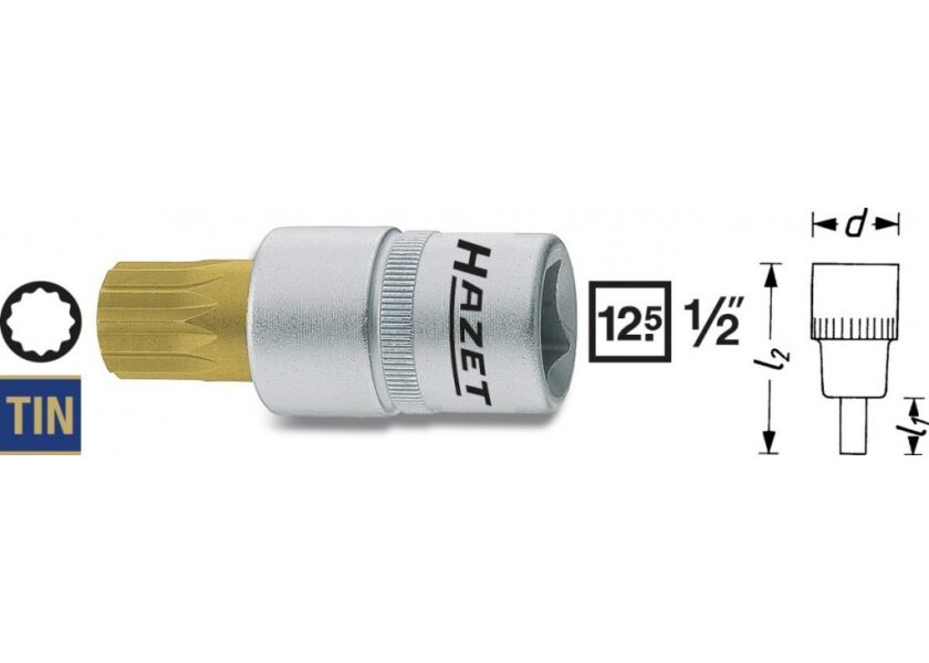 Hlavice s bitem XZN 1/2