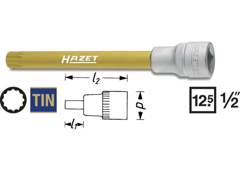 Hlavice s bitem XZN 1/2