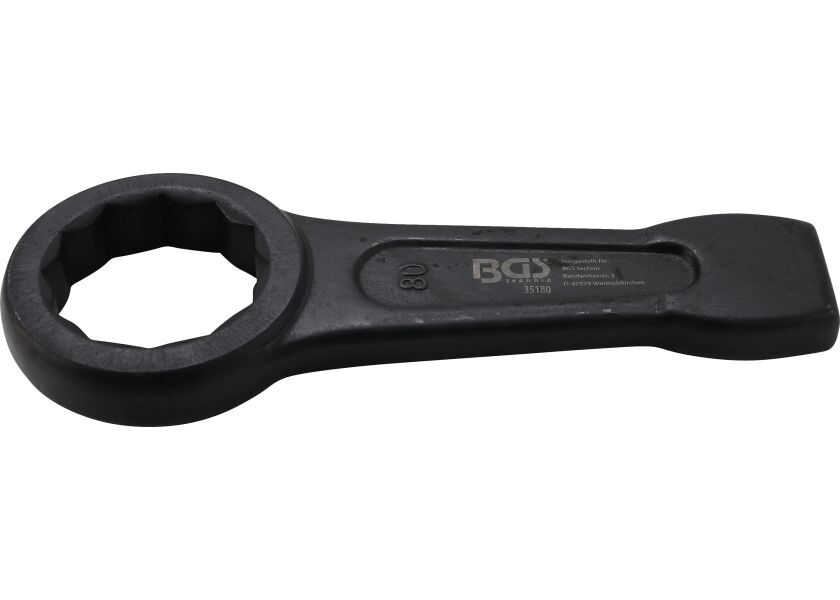 Rázový očkový klíč BGS 80 mm s dvanáctihranným profilem – B35180