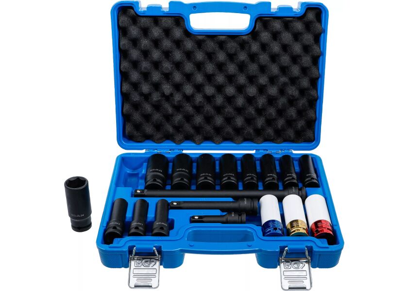 Sada silových nástrčných klíčů, šestihran,12,5 mm (1/2), 10 - 24 mm, 18ks, BGS - B5202