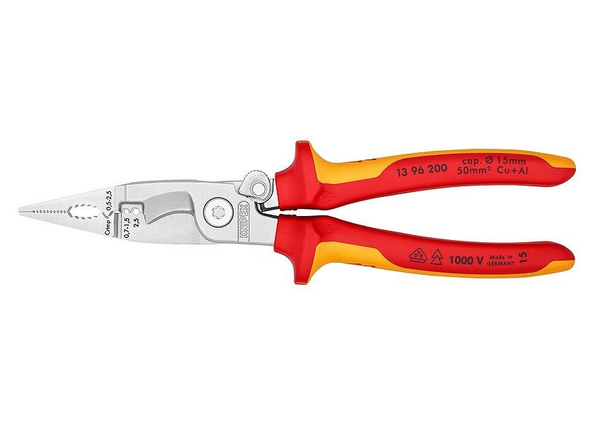 Elektroinstalační kleště chromované 200 mm  - 1396200