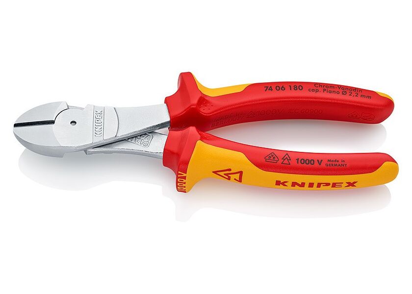 Silové boční štípací kleště chromované 180 mm  - 7406180