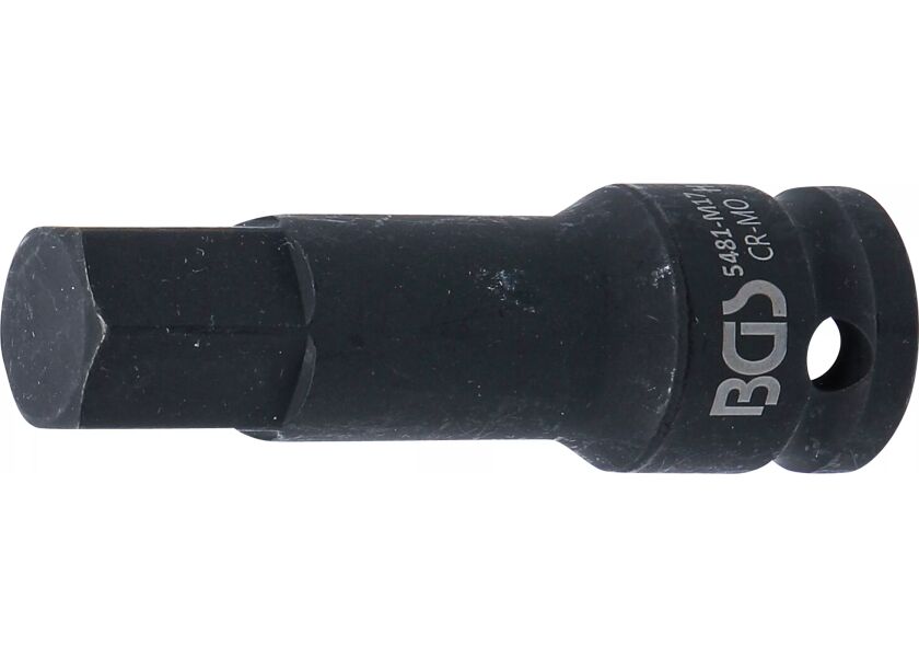 Rázový nástrčný klíč HEX 1/2, 17 mm, prodloužený - B5481-M17