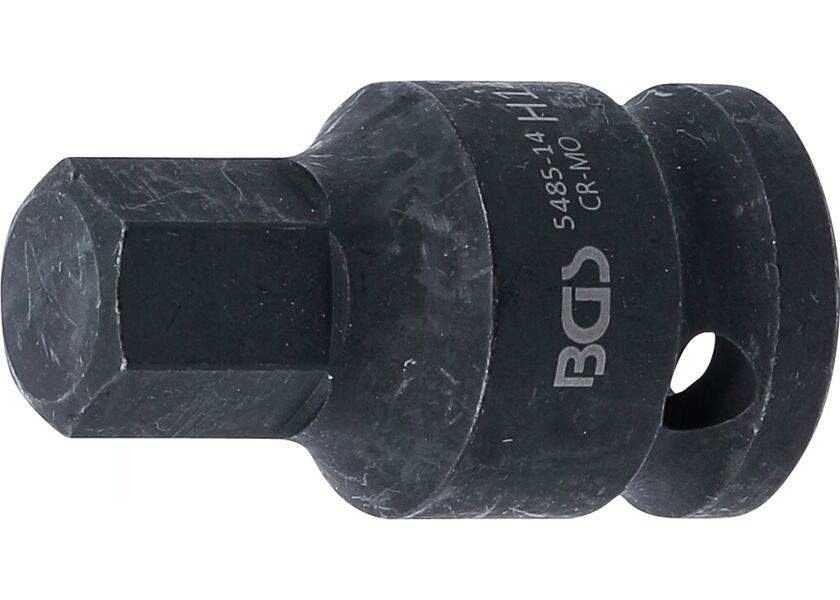 Rázový nástrčný klíč HEX 1/2 palce, 14 mm, BGS - B5485-14