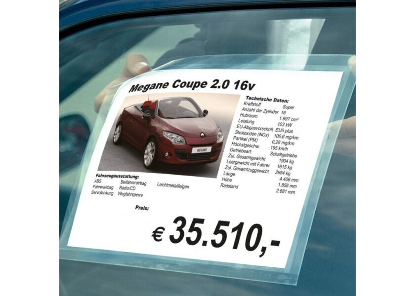 Přilnavé desky A4, statická folie - bílé - 744080030