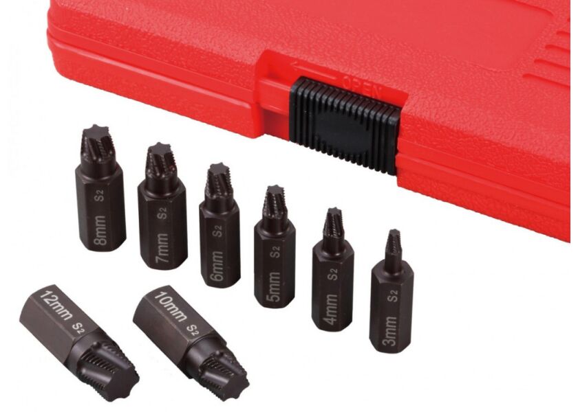 Speciální TORX TWIST bity na vytahování poškozených šroubů, 8 ks - TJ1305