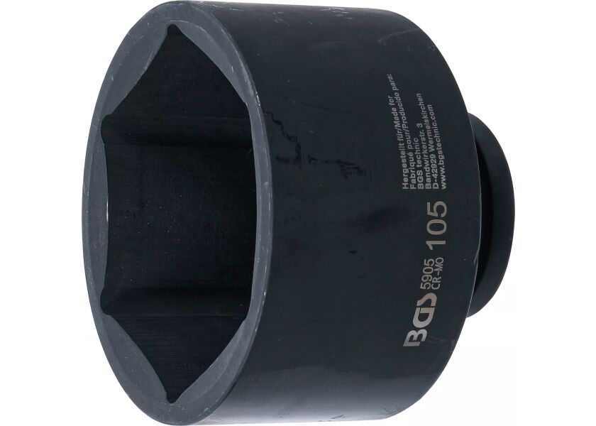 Rázová nástrčná hlavice 105 mm z Cr-Mo oceli s fosfátovaným povrchem, BGS - B5905
