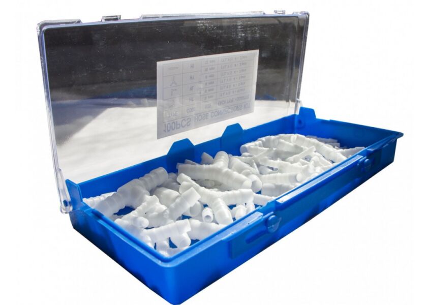 Plastové hadicové spojky 100 ks (bílé) - C161001