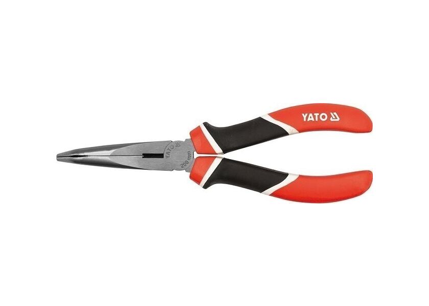 Zahnuté půlkulaté kleště 160 mm prodloužené CrV - YT-1945