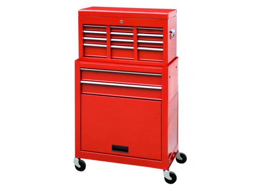 Pojízdná kovová skříňka na nářadí s nástavbou - NTBT1306 + NTBR1302A