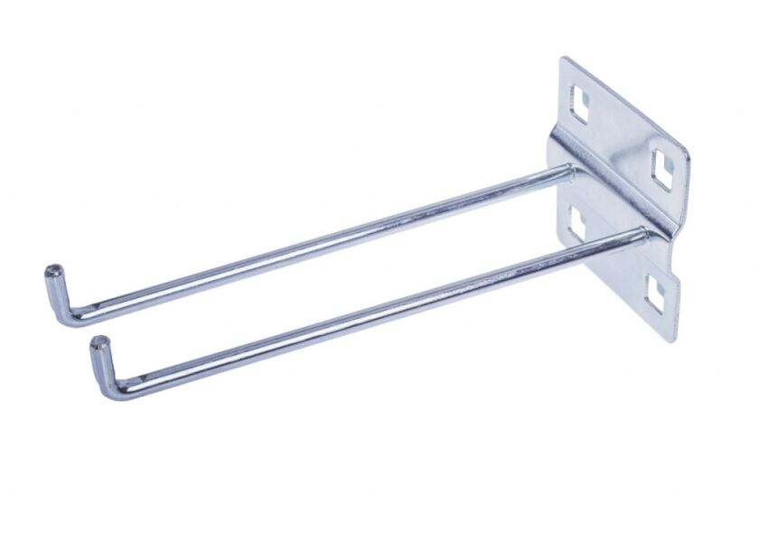 Dvojitý hák do děrované desky, 150 mm - WGB1331F