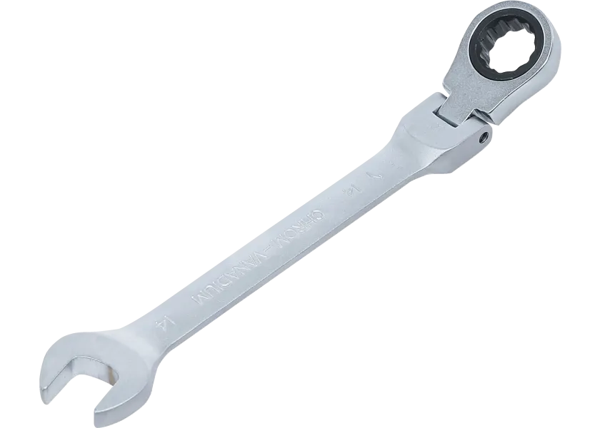 Ráčnový očkoplochý klíč 14 mm s kloubem, BGS - B6714