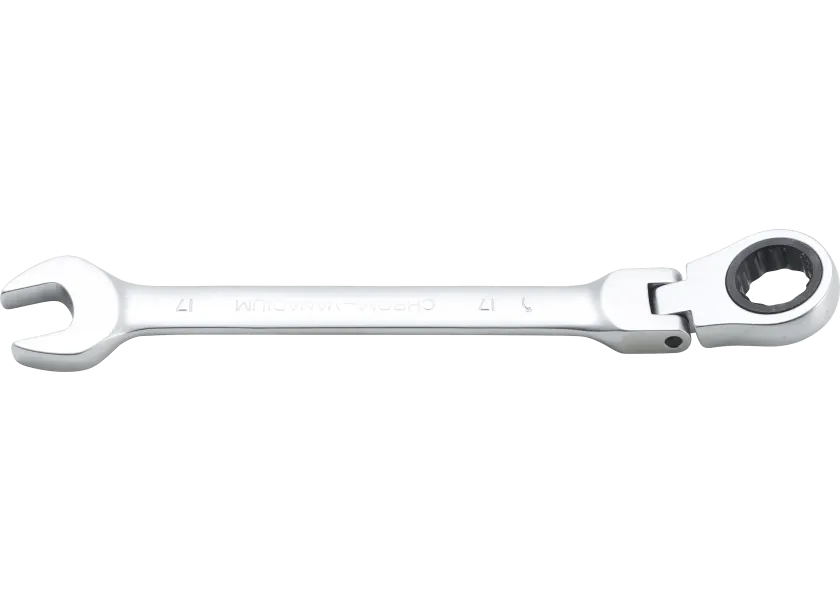 Ráčnový očkoplochý klíč 17 mm s kloubem, BGS - B6717