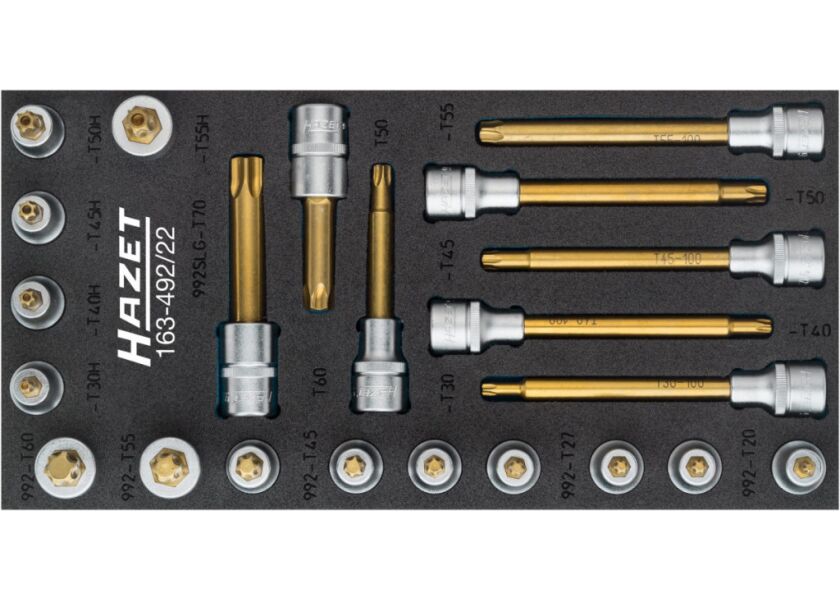 Sada nástrčných hlavic TORX 163-492/22 HAZET - HA208081