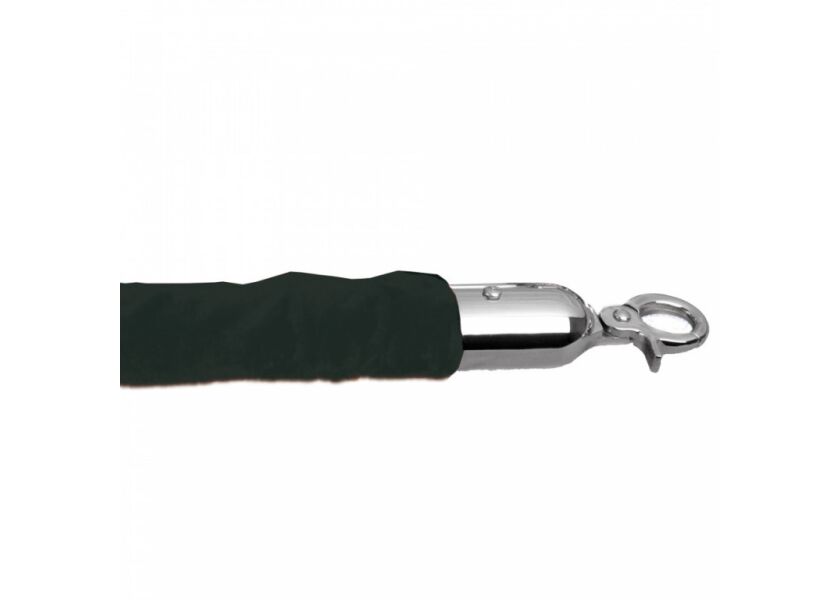 Luxusní lano k ohrazení 180cm černé s chromem - 221100230