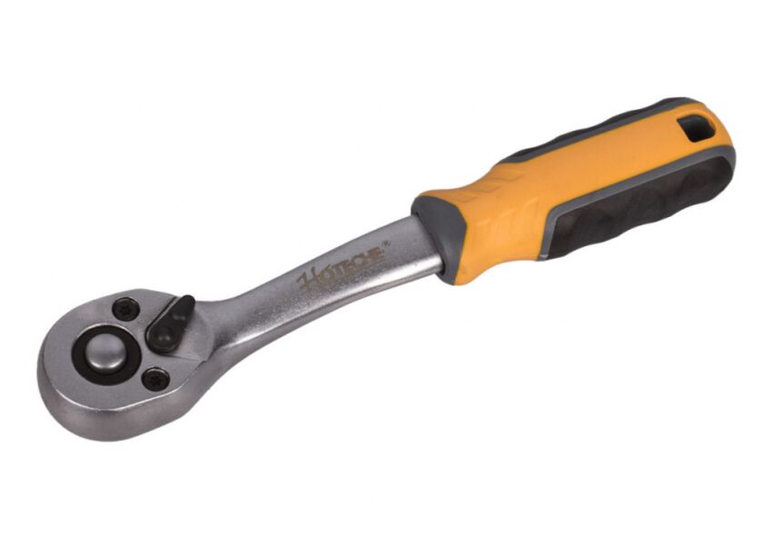 Vyhnutá ráčna 1/4 s přepínací páčkou a ergonomickou rukojetí – HT200101