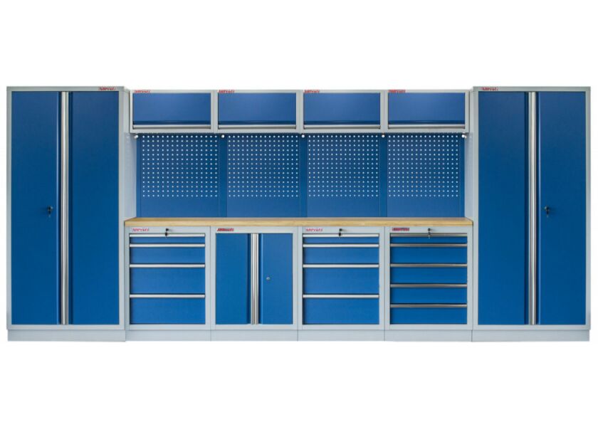 Kvalitní PROFI BLUE dílenský nábytek - 4535 x 2000 x 495 mm - MTGS1300A2