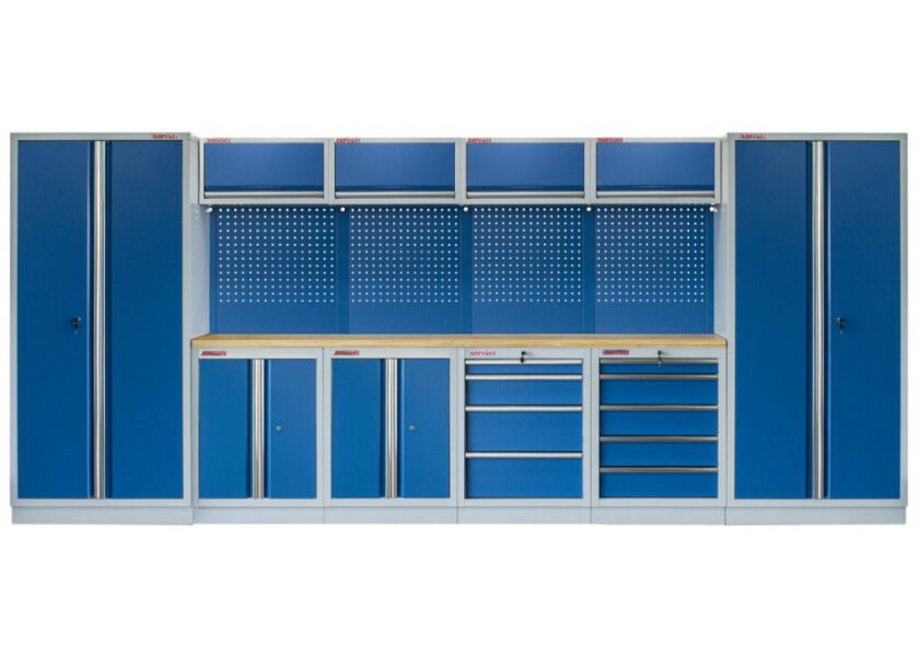Kvalitní PROFI BLUE dílenský nábytek - 4535 x 2000 x 495 mm - MTGS1300AA2