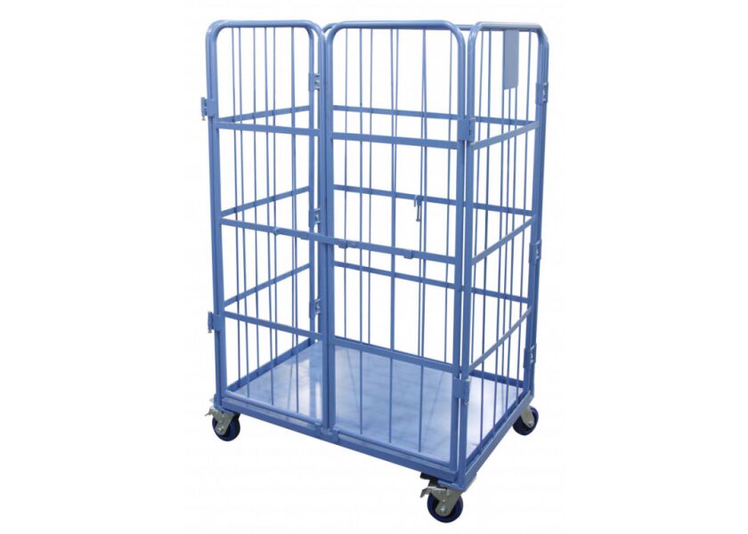 Pojízdný kontejner s mřížovými stěnami 1100x1700x800 mm - SIA118017