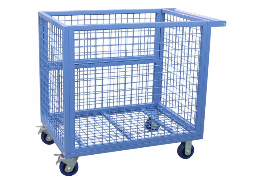 Skladový vozík s mřížovými stěnami 1120x1000x720 mm - SIB117210