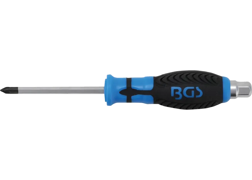 Křížový šroubovák PH1 s vnějším šestihranem, 75 mm, BGS - B7911