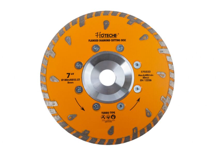 Diamantový řezný kotouč 180 mm, TURBO - HT570333
