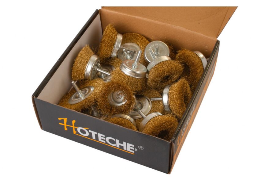 Sada drátěných kartáčů s nástavcem do vrtačky, 20 ks - HT591031