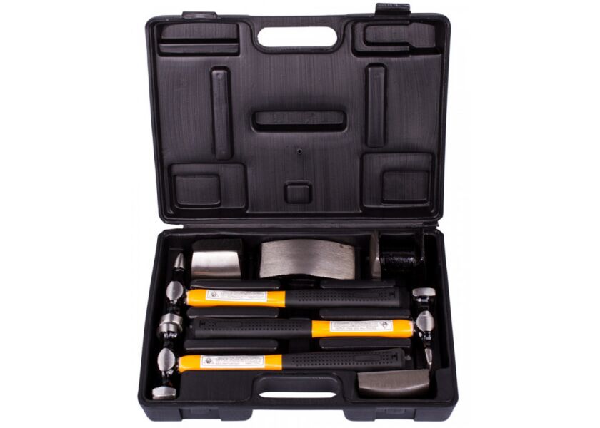 Sada klempířských kladiv, 3 kladiva a 4 babky - HT211301