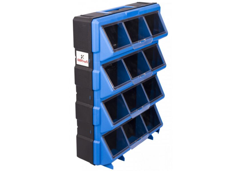 Plastový organizér / box na šroubky, 12 rozdělovníků - MW1504