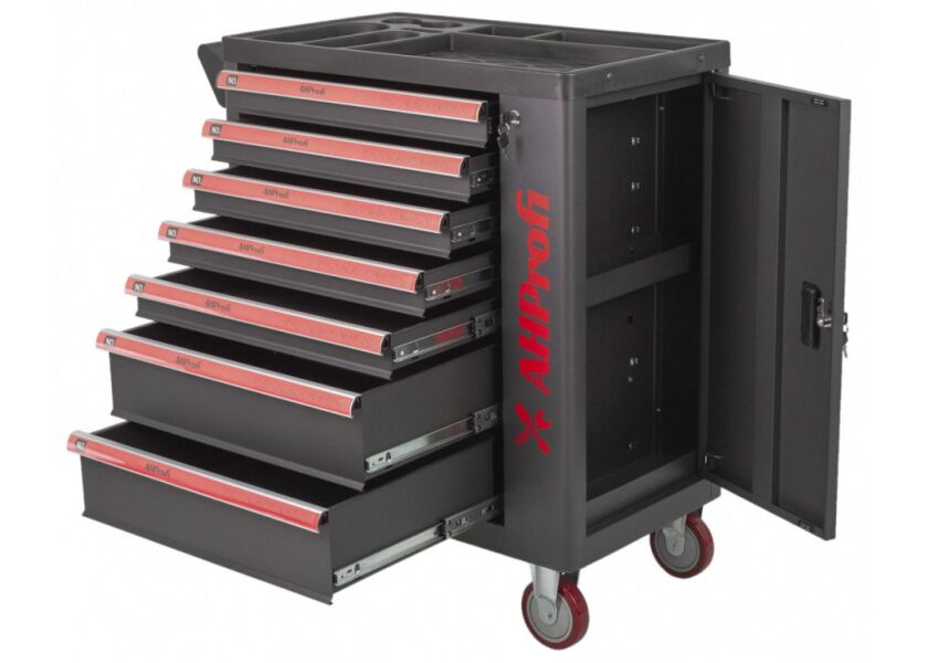 Dílenský vozík prázdný, 7 zásuvek - AH12449P