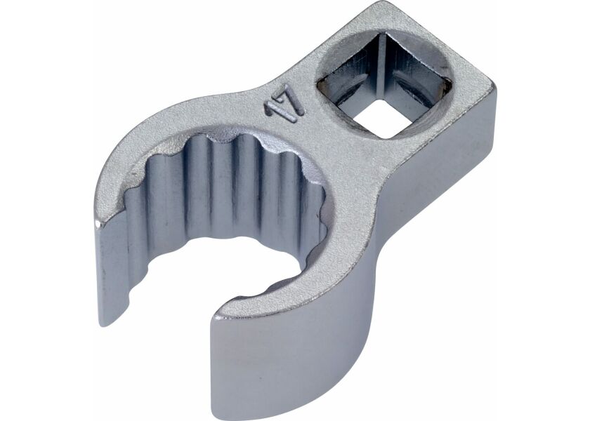 Nástrčný očkový polootevřený klíč, 17 mm, 3/8