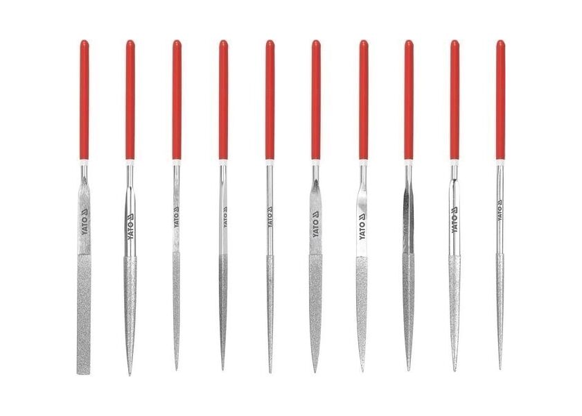 Sada pilníků jehlových diamantových 3 x 140 mm 10 ks 50 mm