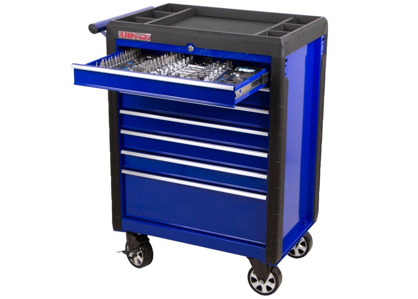 Dílenský vozík s nářadím, 7 zásuvek, 210 ks - AH3107pena