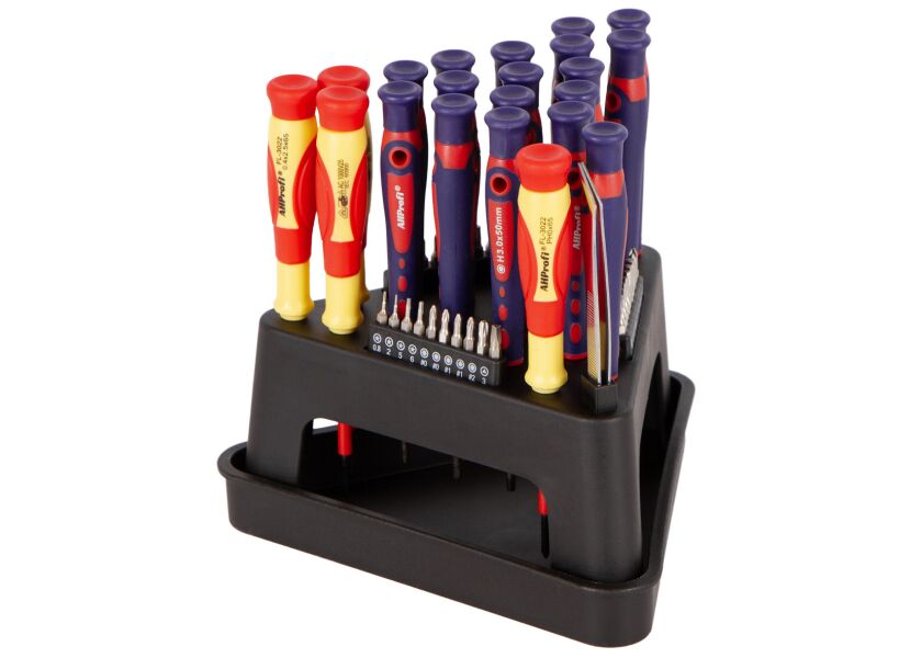 Sada přesných šroubováků na podstavci, 52 ks, AHProfi - AH3638