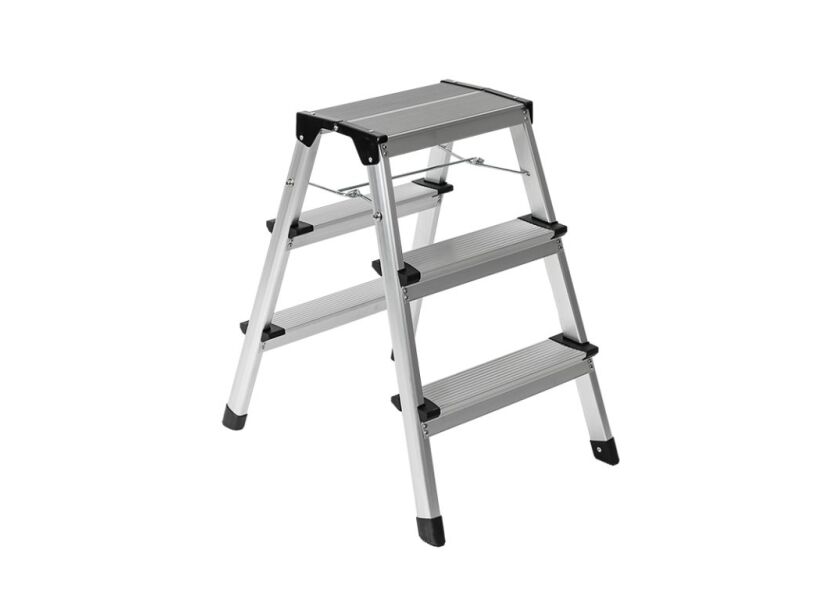 Hliníkové schůdky AHProfi oboustranné, 2x3 stupně, max. zátěž 150 kg - AH403C