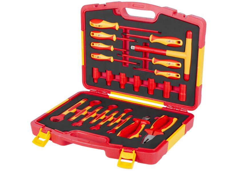 Elektrikářská sada nářadí v plastovém kufru, 24 ks - AH5101