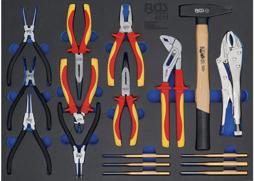 Sada nářadí v pěnové výplni, 17 ks, BGS 4011