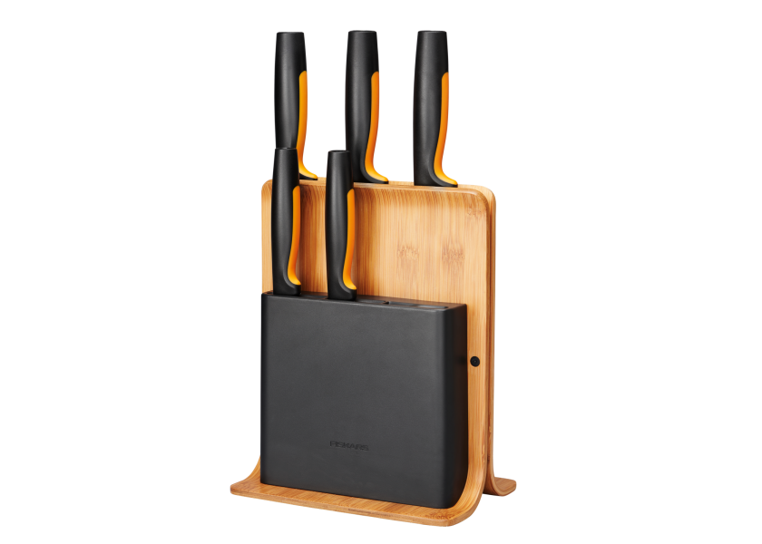 Sada nožů Fiskars Functional Form v bambusovém bloku, 5 ks - 1057552