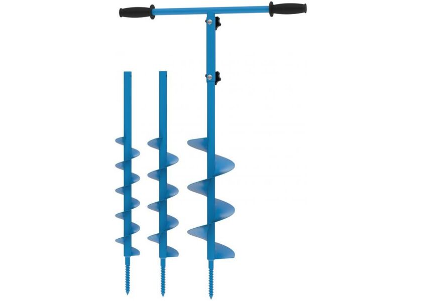 Zemní vrták se třemi vrtacími nástavci různých velikostí (80,100,150 mm), Güde 94415