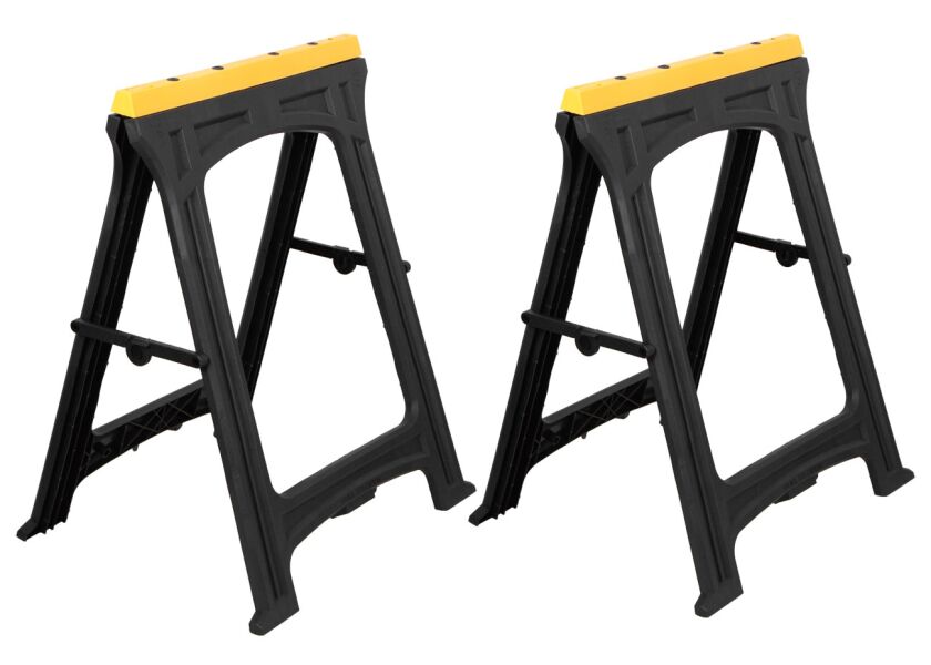 Skládací koza na dřevo, sada 2 ks, PP, nosnost 170 kg/pár - HT490314