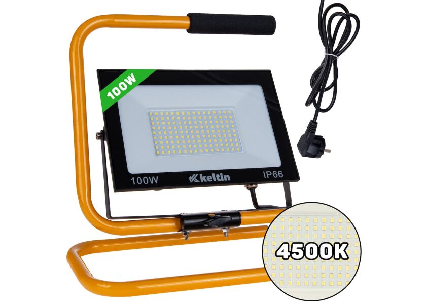 Přenosný LED reflektor Keltin 100W s kovovým rámem a IP66 ochranou – K02057