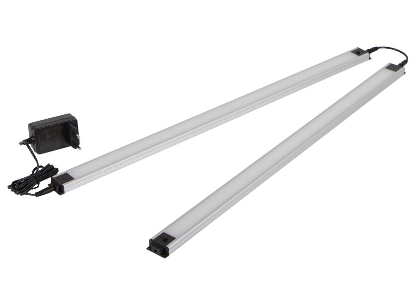 Osvětlení dílenského nábytku PROFI - 2x LED panel 8W s adaptérem a propojkou - LED8WBAL2