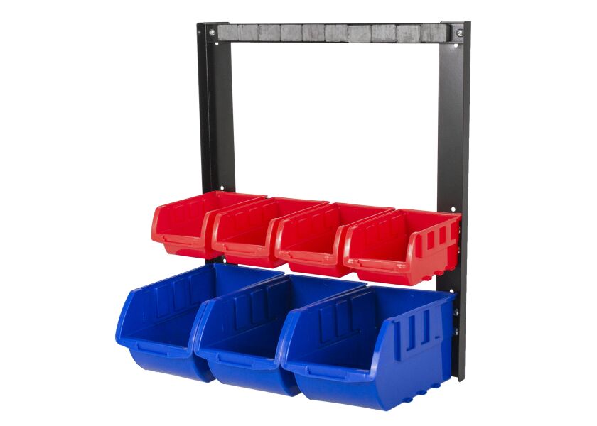 Kovový organizér s magnetickou lištou a 7 plastovými boxy (2/7) - MSBRW1707