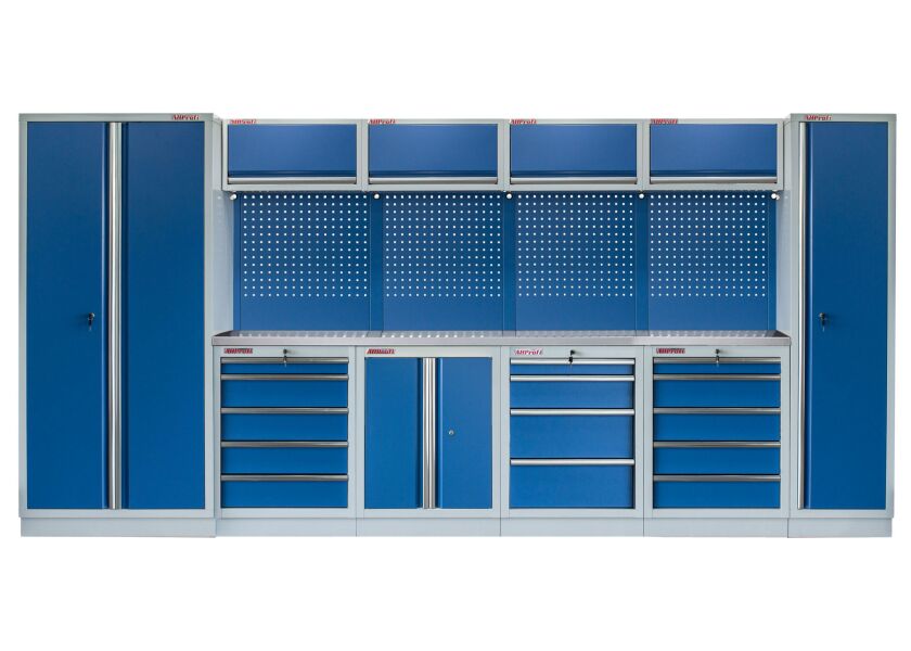 Kvalitní PROFI BLUE dílenský nábytek 4235 x 495 x 2000 mm - MTGS1300AL