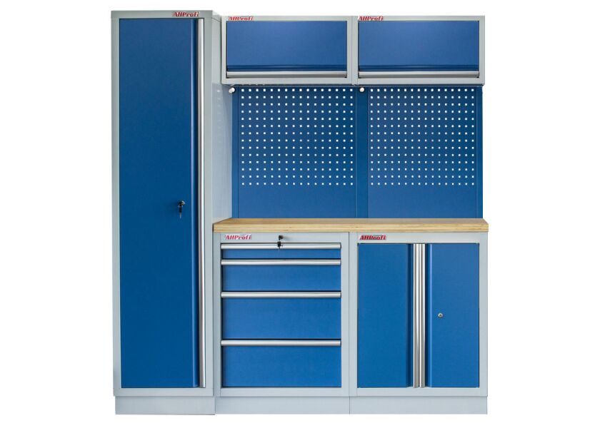 Sestava kvalitního PROFI BLUE dílenského nábytku, 5 ks - MTGS1300BAL03