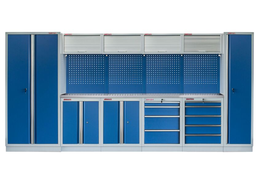 Kvalitní PROFI BLUE dílenský nábytek 4235 x 495 x 2000 mm - MTGS1300BB6
