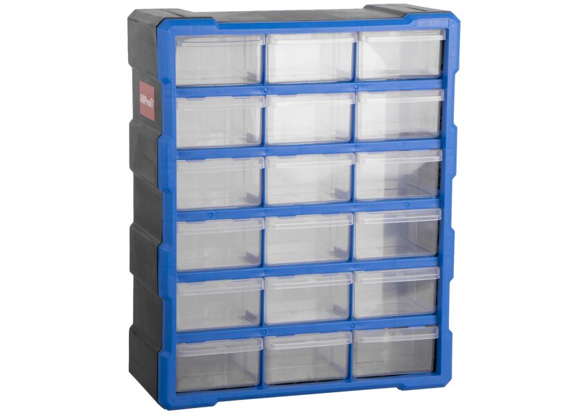 Plastový organizér / box na šroubky, 18 rozdělovníků - MW1506