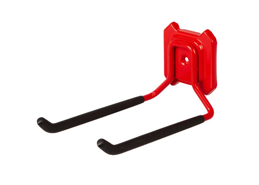 Dlouhý dvojitý hák ve tvaru L - červený/černý, 1 ks - MW7003